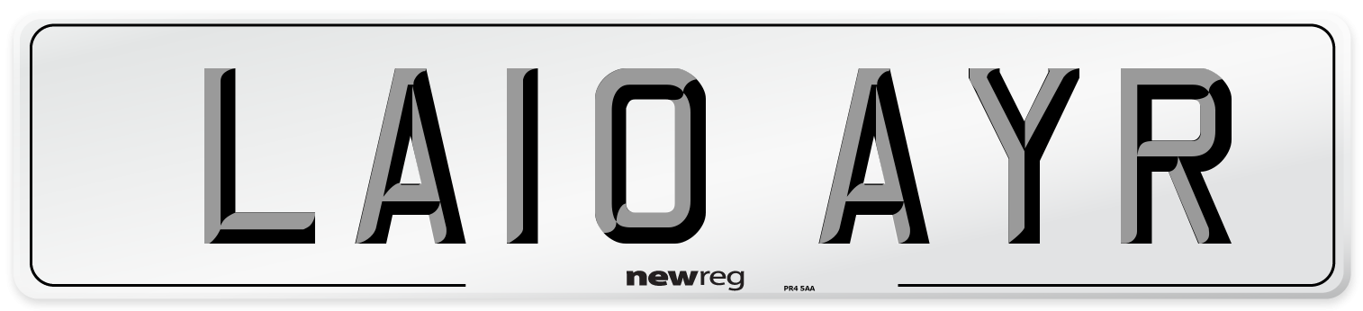 LA10 AYR Number Plate from New Reg